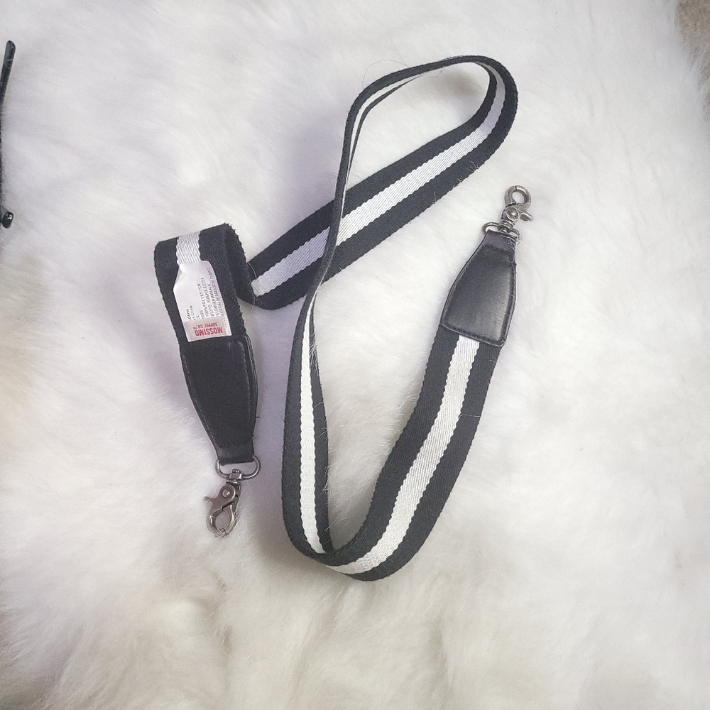 Mossimo Navy and White Canvas Bag Strap